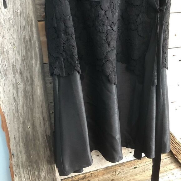 𝅺michel Studio NWT plus size 22 Black A-line lace dress - Picture 2 of 10